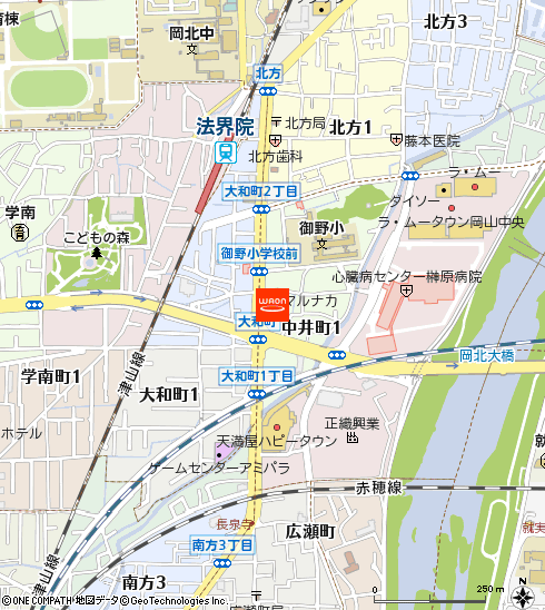 マルナカ中井町店付近の地図